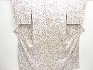 未使用品　花鳥模様小紋着物